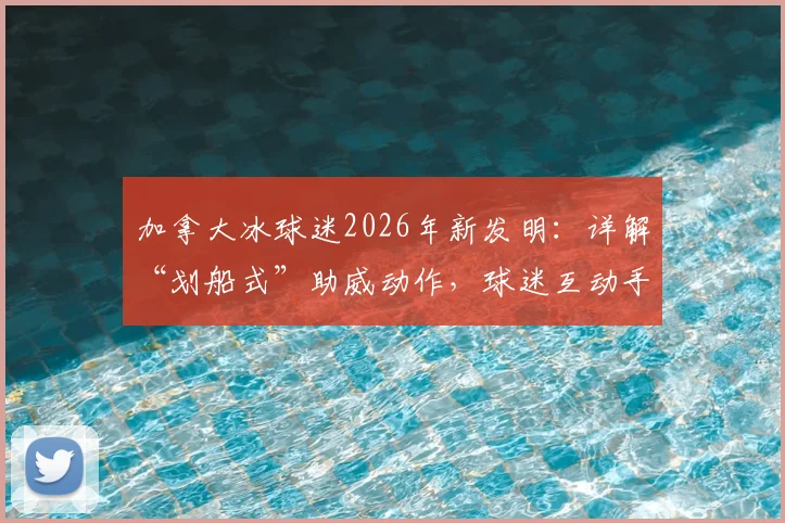 加拿大冰球迷2026年新发明：详解“划船式”助威动作，球迷互动手势库又添一员猛将